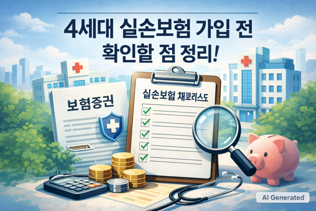 4세대 실손보험 가입전 확인할 체크리스트를 설명하는 썸네일