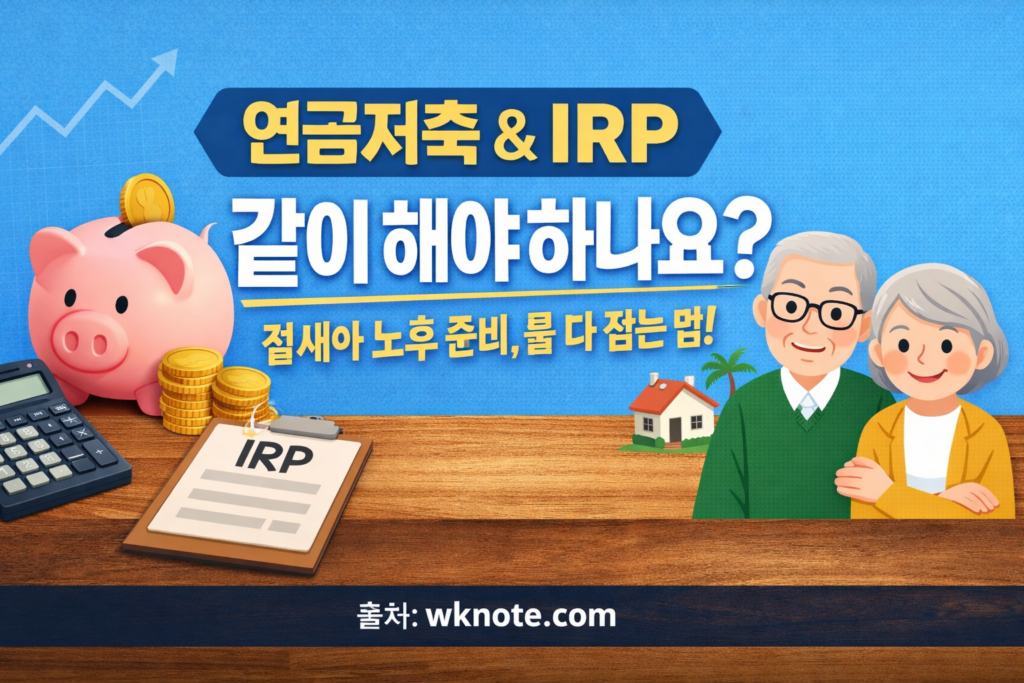 연금저축,IRP에 대한 내용을 비교 설명하는 썸네일