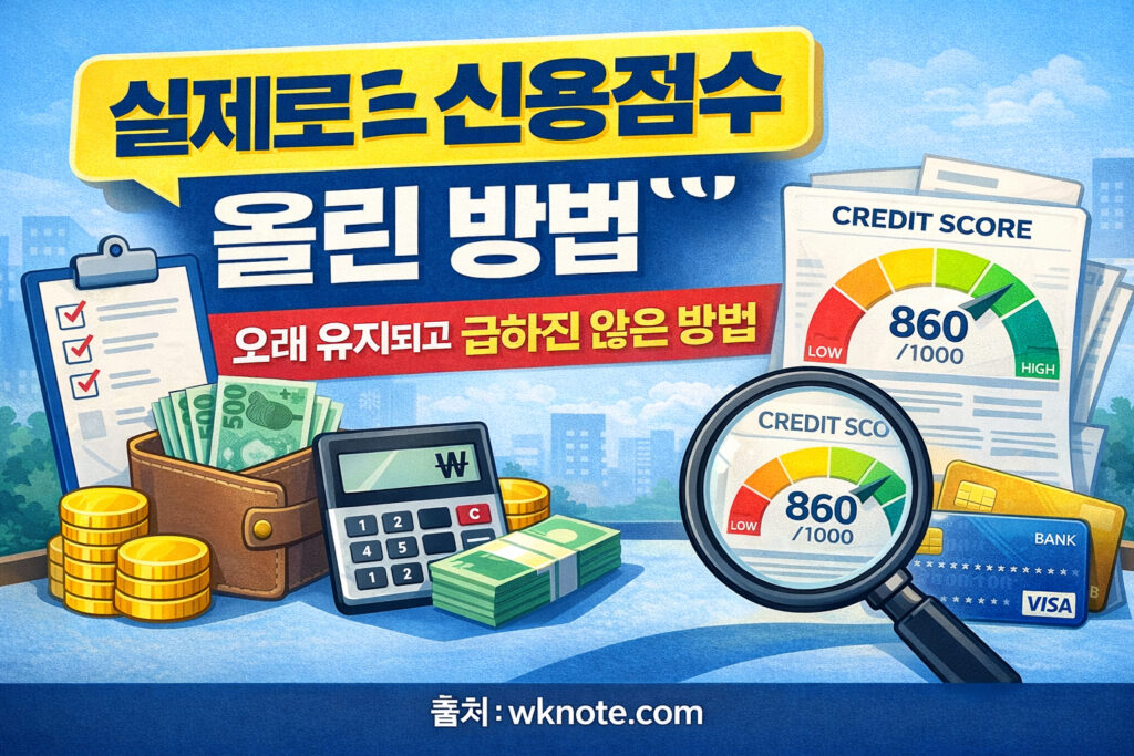 신용점수 오래 유지되는 방법으로 방식 체크리스트 설명하는 썸네일