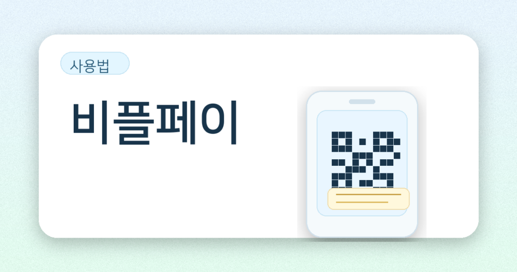 비플페이 사용법에 대한 내용을 직접 비교 실수할 부분까지 고려하여 설명 하는 썸네일
