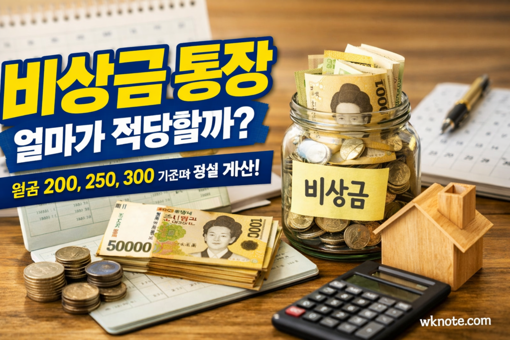 비상금 통장 월급 부분에 대한 차이를 설명 하는 썸네일