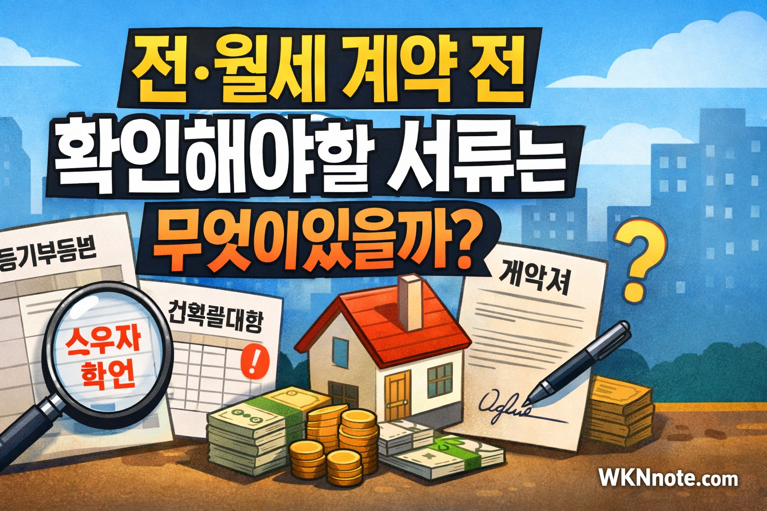 전.월세 계약 전 확인해야할 서류는 무엇이있을까?