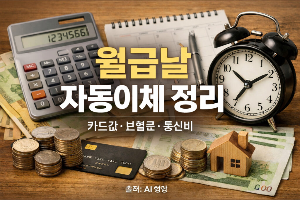 월급날 자동이체 정리하는 법을 나타내는 썸네일