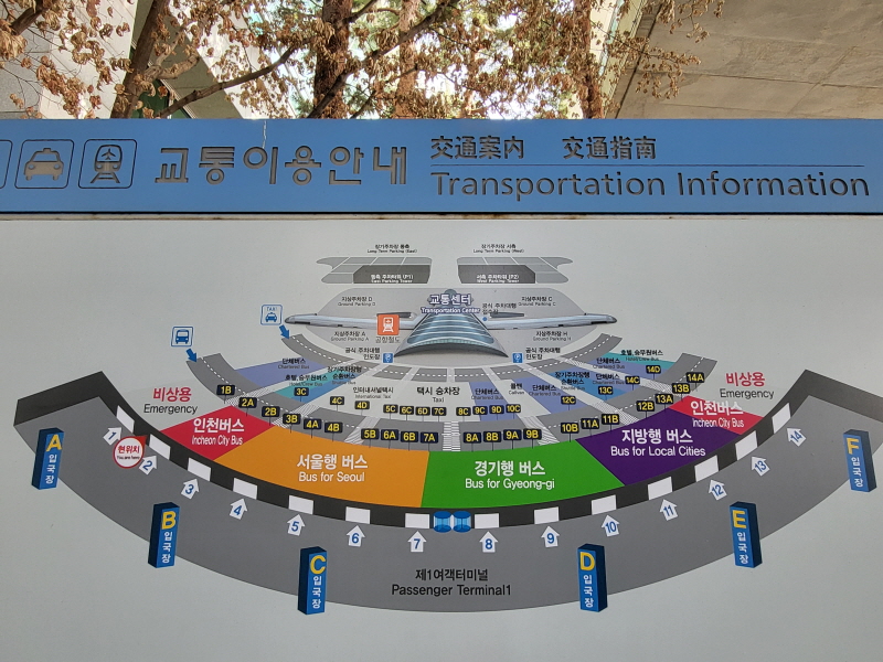 Airport Bus Information Sign